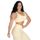 Better Bodies Scrunch Sports Bra Washed Yellow-Naisten urheiluliivit-Better Bodies-XS-Aminopörssi