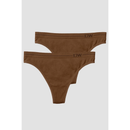 ICIW Everyday Seamless Thong, 2-pack Cinnamon-Naisten alusasut-ICANIWILL-XS-Aminopörssi