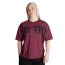 Better Bodies Stay True Oversize Tee, Washed Maroon-Naisten lyhythihaiset ja topit-Better Bodies-S-Aminopörssi