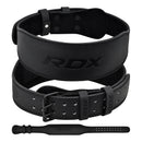 RDX 4 Inch Leather Weightlifting Gym Belt BLACK-BELTS-RDX-S-Aminopörssi