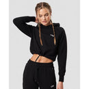 Adjustable Cropped Hoodie Black Wmn-ICANIWILL-XS-Aminopörssi