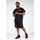 Augustine Old School Shorts, Black/Red-Miesten shortsit-Gorilla Wear-S/M-Aminopörssi